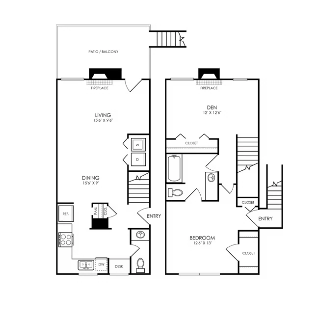 A4 Townhome Renovated 426 floor plan